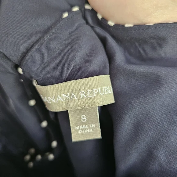 Banana Republic Navy and White Polka Dot Top - Picture 3 of 4